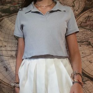 Cute cropped collared tee